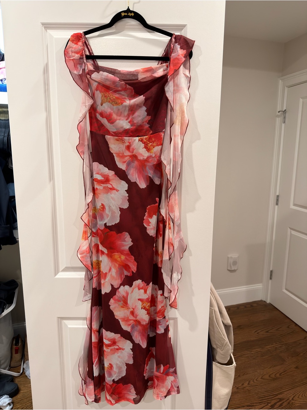 Petal & Pup Chiara Floral Flutter Ruffle Maxi - Picture 3 of 5
